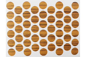 Заглушка самоклеящаяся d=17, дуб светлый/30