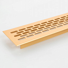 Решетка вентиляционная 750*70мм, матовое золото