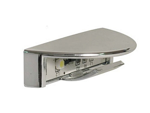 Клипса  пластик хром на стеклянную полку 5-8мм, 3LE, DC12V, 0,24Вт, 6400К, 18Лм, 45мм, провод 1,5м с коннектором Клипса  пластик хром на стеклянную полку 5-8мм, 3LE, DC12V, 0,24Вт, 6400К, 18Лм, 45мм, провод 1,5м с коннектором