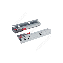 Комплект скрытых направляющих Soft, L=500мм полного выдвижения с 3D регулировкой + замки 