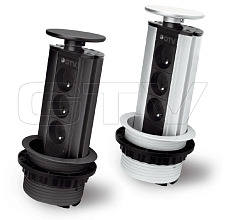 Удлинители для офиса круглый GTV  125*293мм  серый Удлинители для офиса круглый GTV  125*293мм  серый