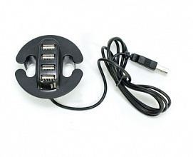 Разветвитель для USB на 4 порта черный