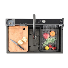 Многофункциональная кухонная мойка 750*460, Нано-Черный 