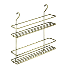 Полка для специй, 2-ярусная, 358х85х350мм, бронза