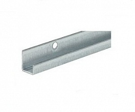 U-образный концевой профиль для TopLine L, толщина двери 15-16мм, длина 2500 мм, серебристый, сталь