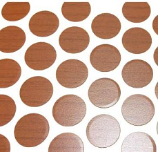 Заглушка самоклеящаяся d=17, итальянский орех