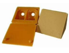 Уголок-стяжка пластмассовый на 4 шурупа терракотовый