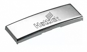 Заглушка на консоль петли Intermat с логотипом Hettich, сталь никелированная