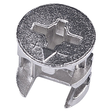 Эксцентрик Rastex 15/22, эксцентриковая стяжка, без буртика, цинк, никелированная