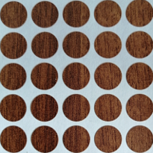 Заглушка самоклеящаяся d=13, орех темный